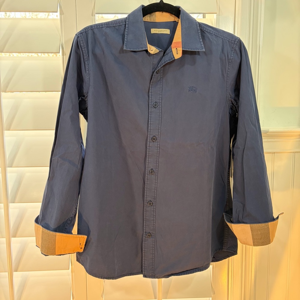 Burberry Navy Button-Down Shirt